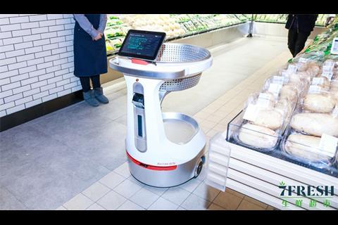 A robot shopping trolley that will follow the shoppers around is being trialled